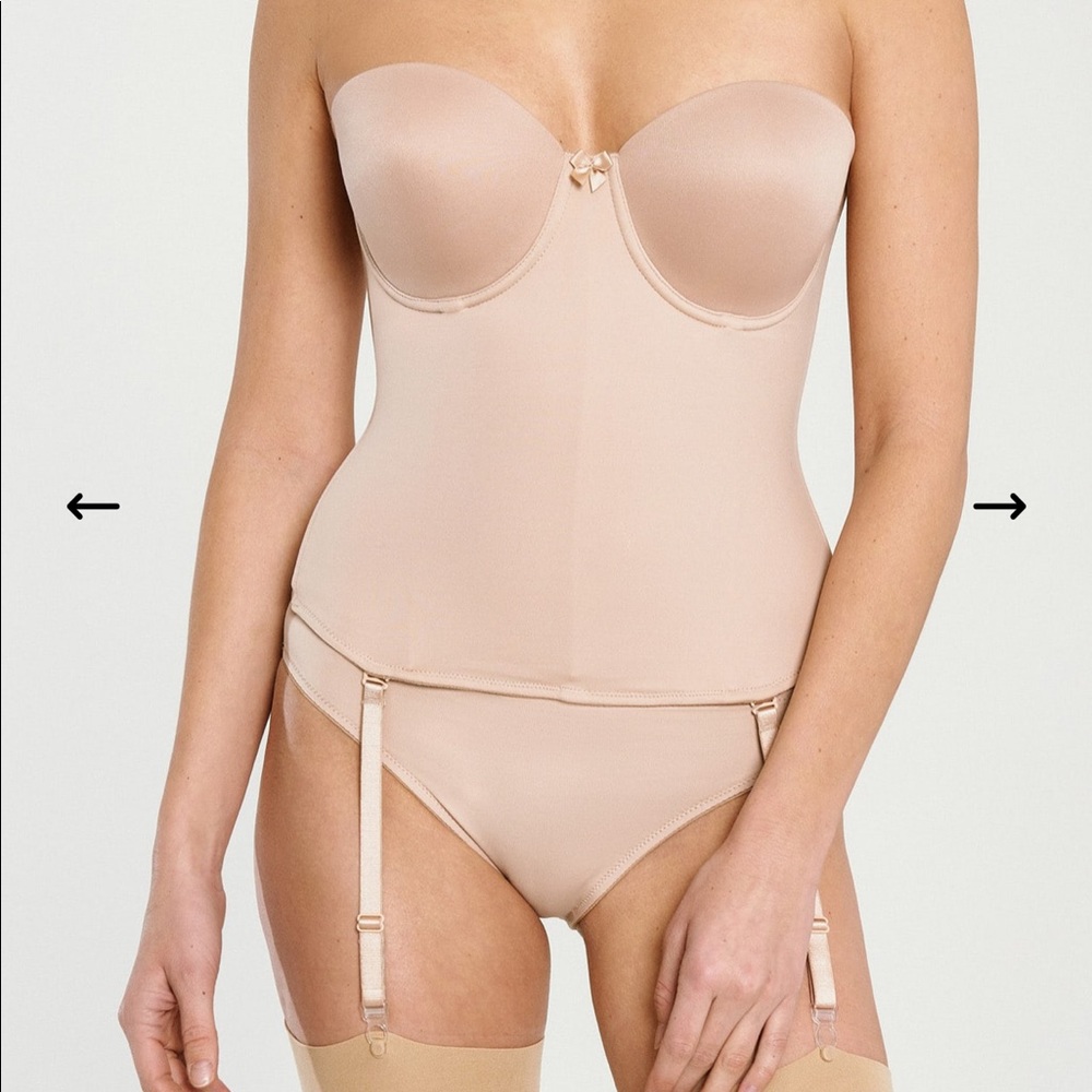 NWT Va Bien Low Back Plunge Corset Bustier 32E